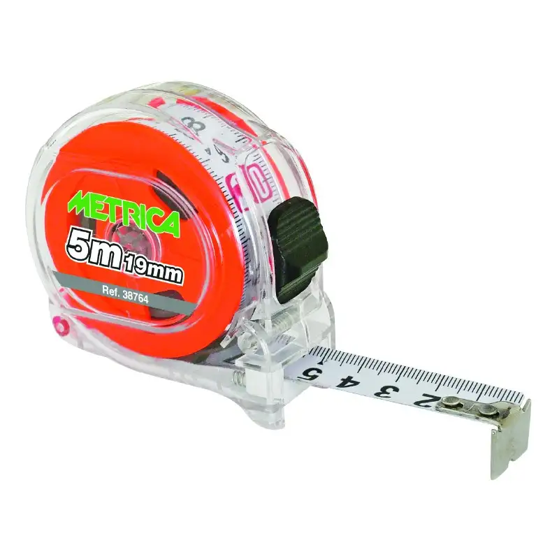 FLEXÓMETRO TRANSPARENTE ROJO 3M X 16 MM - 38761 - Metrica