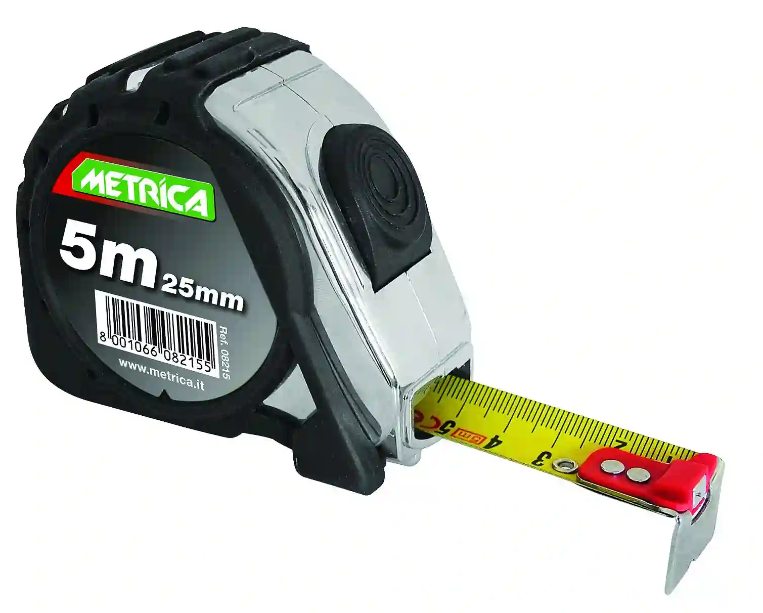 FLEXÓMETRO DOBLE GRADACIÓN 8M X 25 MM - 08218 - Metrica