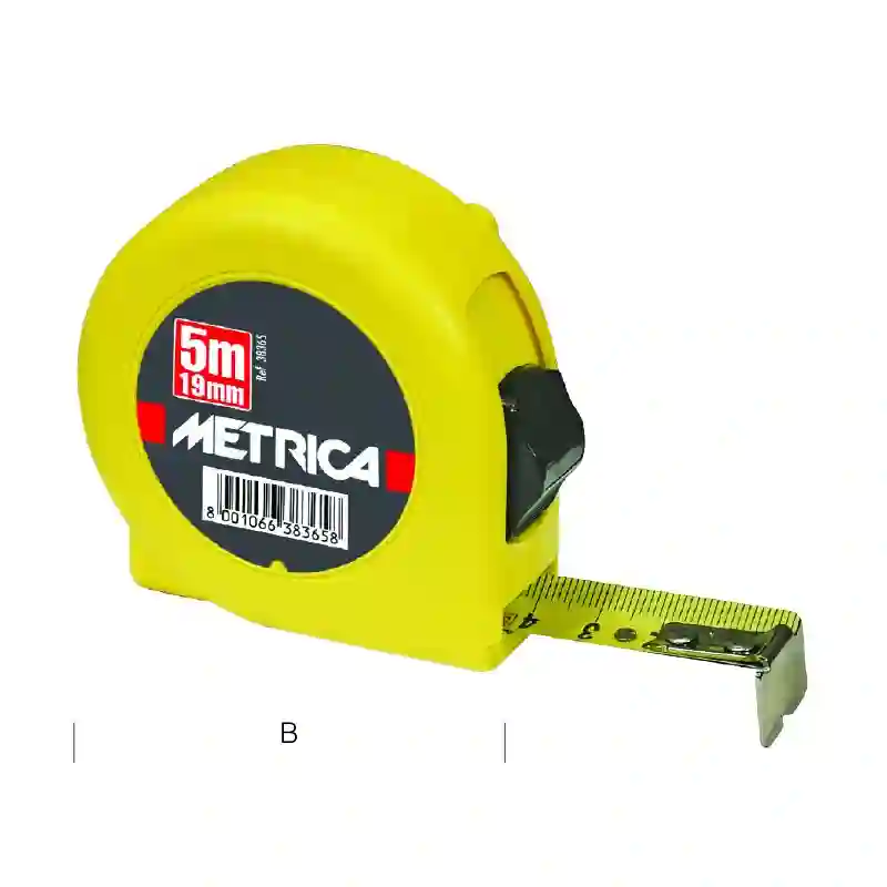 FLEXÓMETRO AMARILLO 5M X 19 MM - 08365 - Metrica