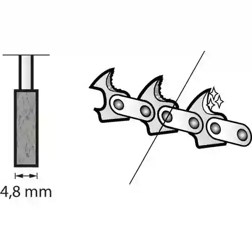 Punta de amolar para afilar sierras de cadena 48 mm - DRM26150454JA - Dremel