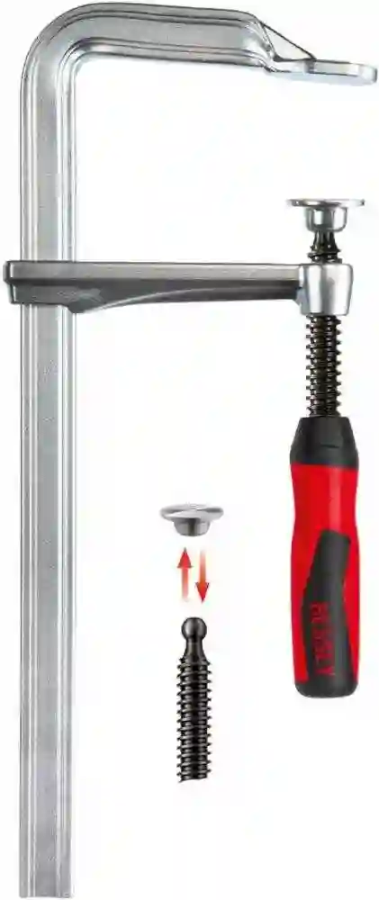 Tornillo de apriete todo acero con empuñadura de plástico bicomponente GZ-2K - GZ100-12-2K - Bessey