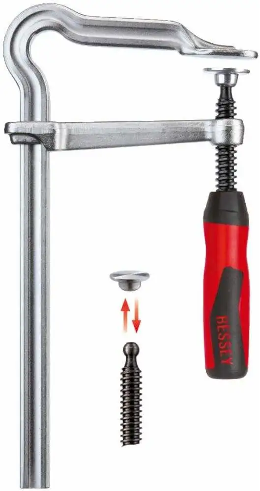Tornillo de apriete OMEGA con empuñadura de plástico bicomponente GMZ-2K - GM25Z-2K - Bessey