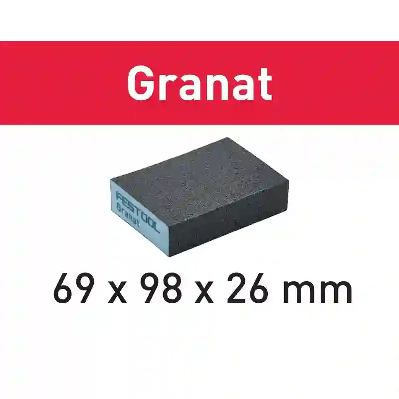 Bloque de lijado 69x98x26 220 GR/6 Granat - 201083 - Festool
