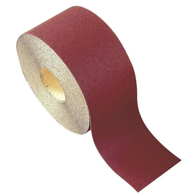 Rollos de lija de papel 120 mm x 50 m, grano 100 Debray