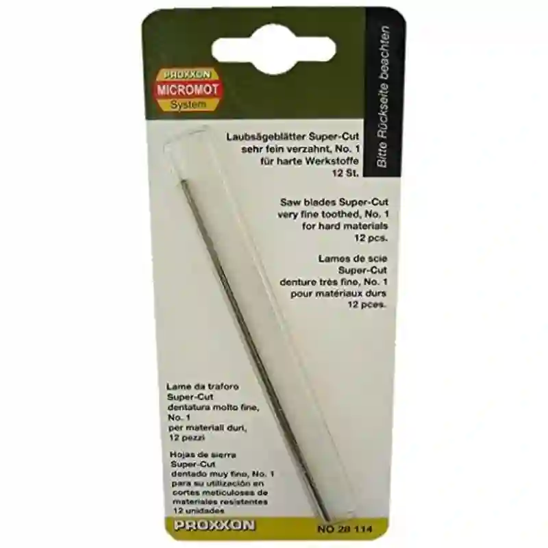 Blister de 12 pelos sin pasador para materiales duros No 1 Proxxon