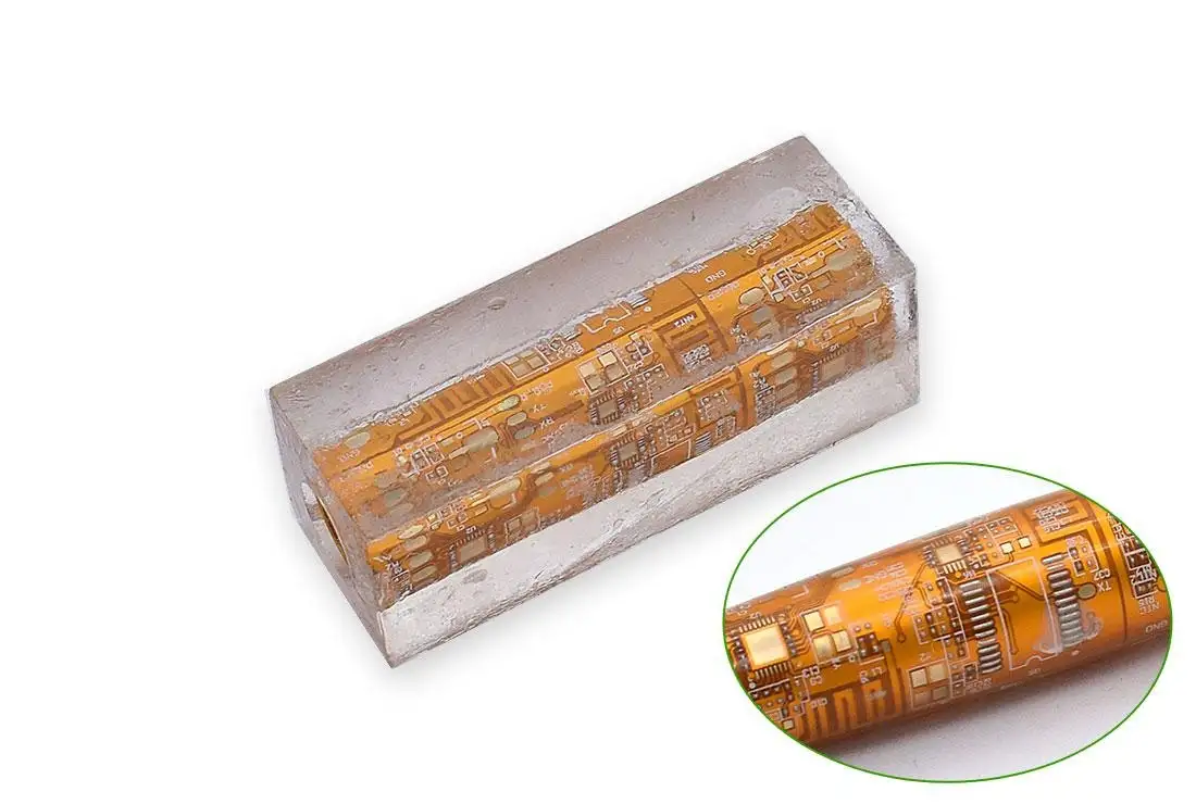 Bloque con placa de circuito electrónico amarillo para bolígrafo Wall Street