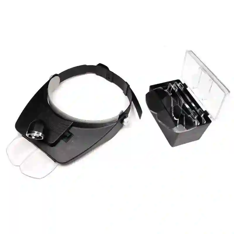 Lupa personal profesional para cabeza con iluminación y dioptrías ajustables DISMOER