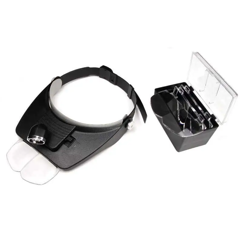 Lupa personal profesional para cabeza con iluminación y dioptrías ajustables DISMOER