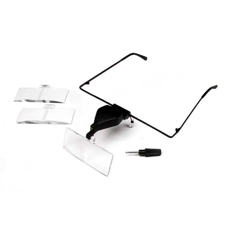 Gafas-lupa con lentes intercambiables y lámpara de iluminación DISMOER