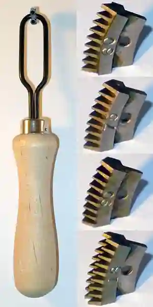 Juego de 4 puntas para segrinado o picado + mango, de 18 TPI Mastercarver