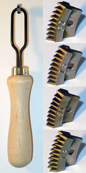 Juego de 4 puntas para segrinado o picado + mango, de 18 TPI Mastercarver