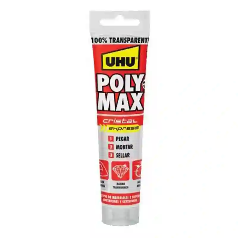 Adhesivo de construcción y sellador 115 g POLY MAX CRISTAL EXPRESS UHU