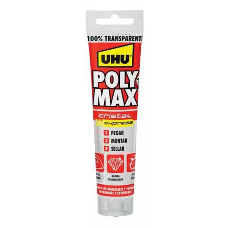 Adhesivo de construcción y sellador 115 g POLY MAX CRISTAL EXPRESS UHU