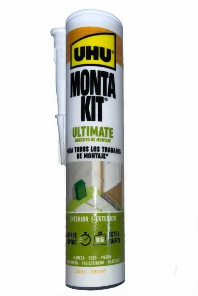 Adhesivo de montaje interior y exterior. Cartucho 440 g MONTA KIT Profesional ULTIMATE UHU