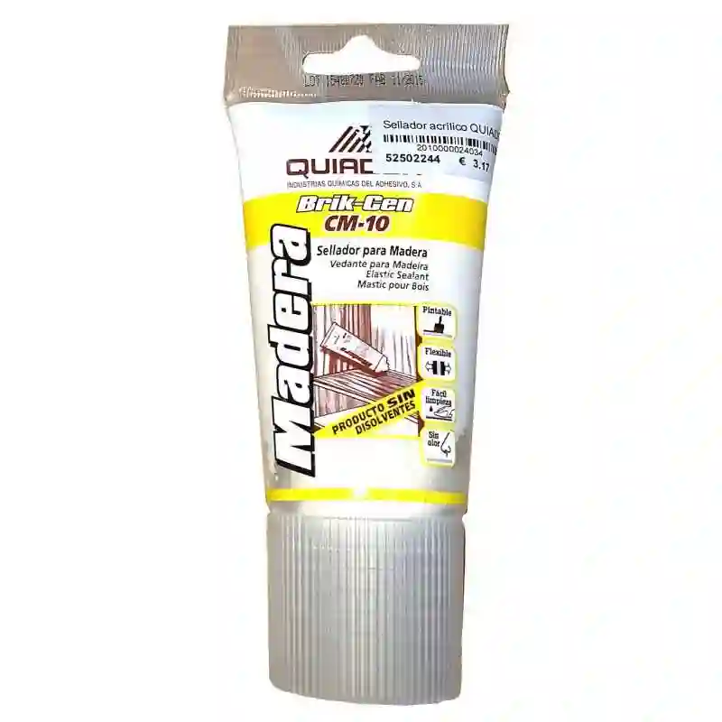 Sellador acrílico blanco 150 ml BRIK-CEM CM-10 QUIADSA