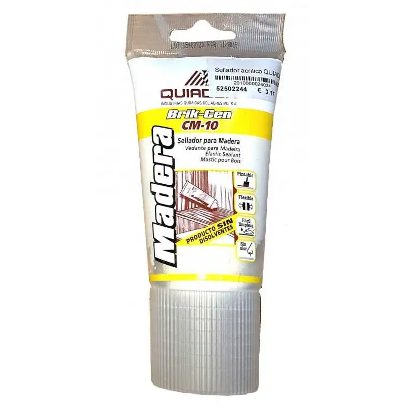 Sellador acrílico blanco 150 ml BRIK-CEM CM-10 QUIADSA