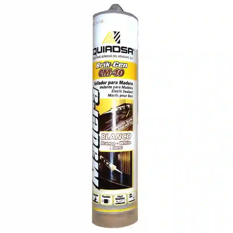 Sellador acrílico blanco 300 ml BRIK-CEM CM-10 QUIADSA