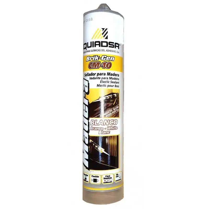 Sellador acrílico blanco 300 ml BRIK-CEM CM-10 QUIADSA