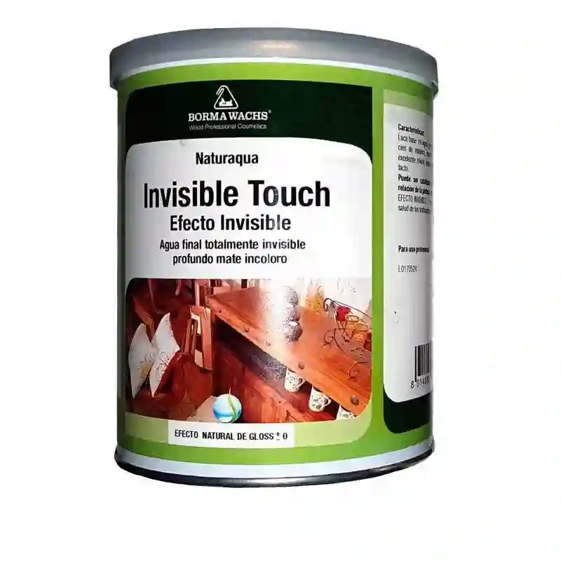 Laca mate al agua transparente Naturaqua Invisible Touch BORMA WACHS