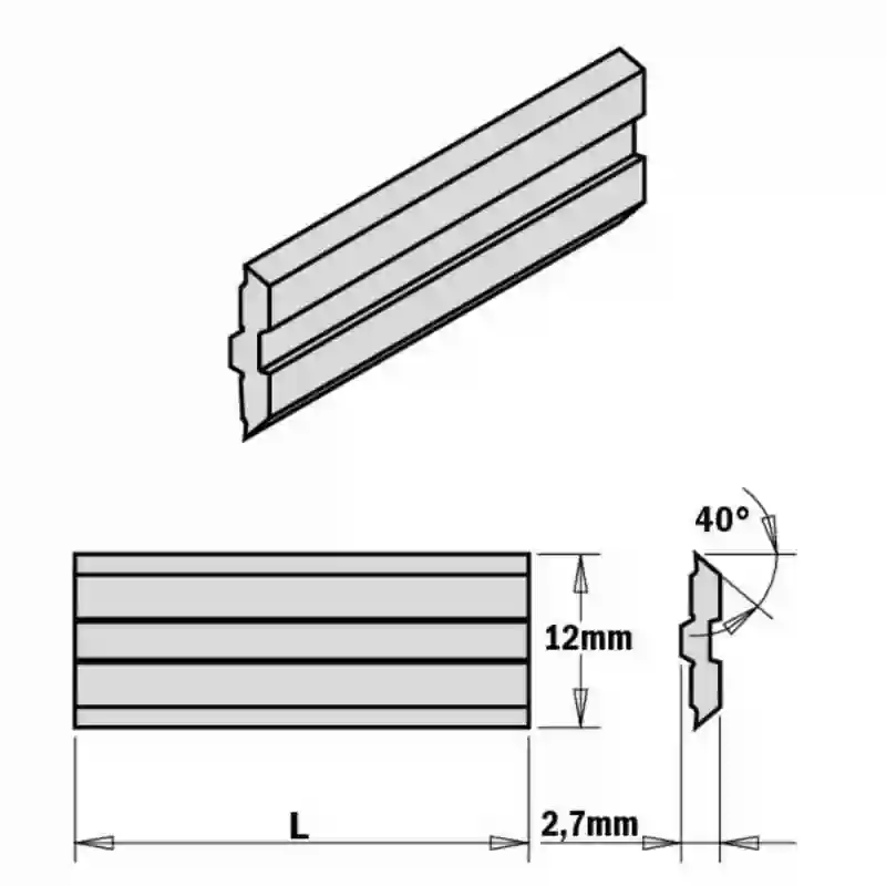 Juego de 2 cuchillas centrostar/fix. quickfix 270x12x2.7mm hps CMT