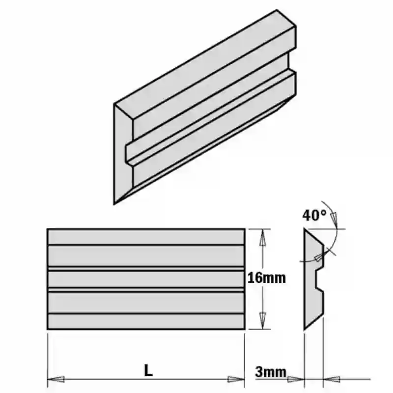 Juego de 2 cuchillas sistema centrolock 930x16x3mm hps CMT