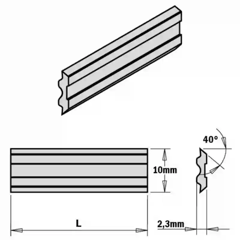 Juego de 2 cuchillas sistema tersa 910x10x2.3mm hps CMT