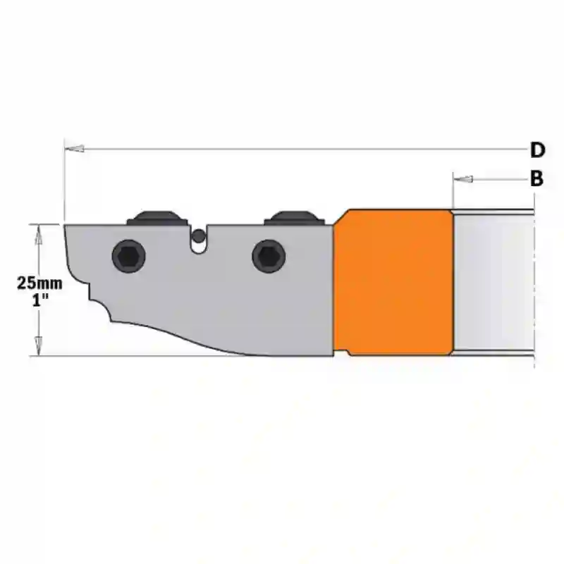 Par de cuchillas para cabezales 694.012 HW 50x25x2 e CMT
