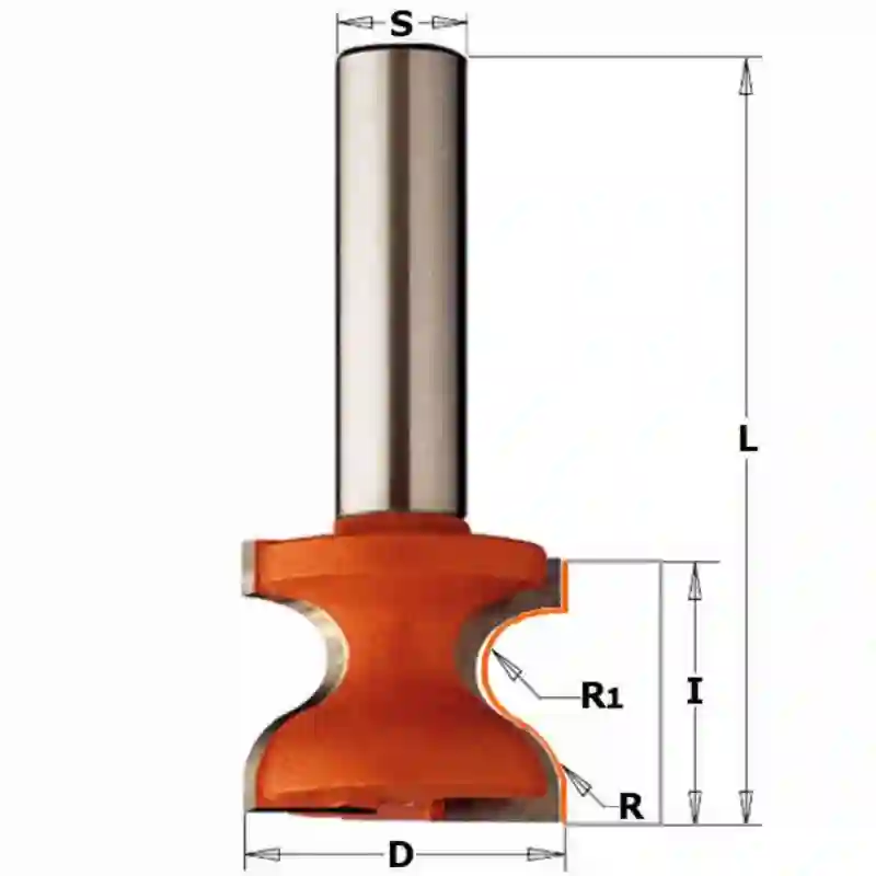 Fresa para perfiles y tiradoras S:12 D: 31.7 i:25.4 CMT
