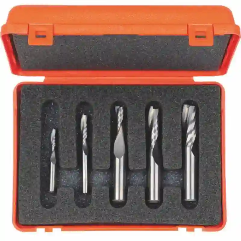 Estuche 5 fresas helicoidales Z2 pos. HM S:8mm DX CMT
