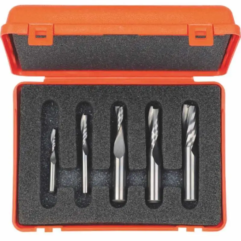 Estuche 5 fresas helicoidales Z2 pos. HM S:8mm DX CMT