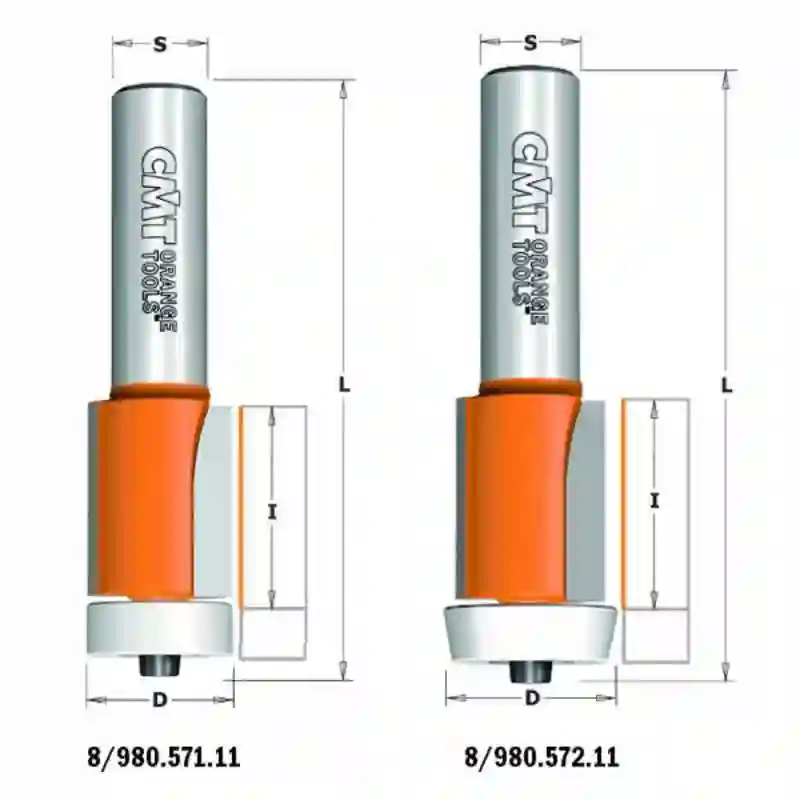 Fresa para refundir con rodamiento HW S:12.7 D:19.05x25.4x78 DX CMT