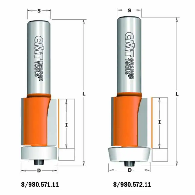 Fresa para refundir con rodamiento HW S:12.7 D:19.05x25.4x78 DX CMT