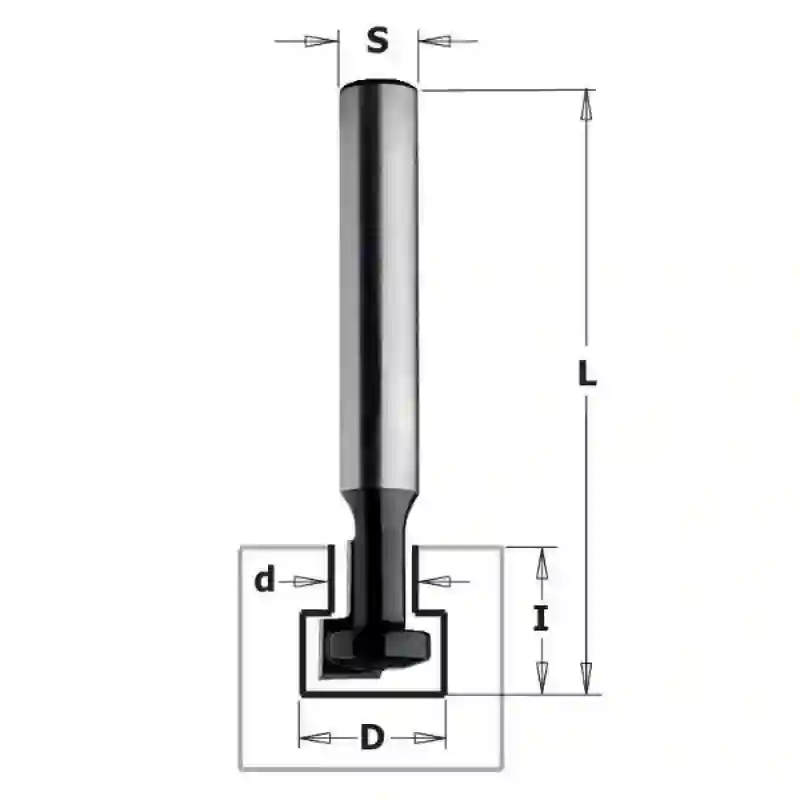 FRESA PARA CERRADURAS HW Z1 S:8 D:4.76x6.35/9.5x4.76 L:48 DX CMT