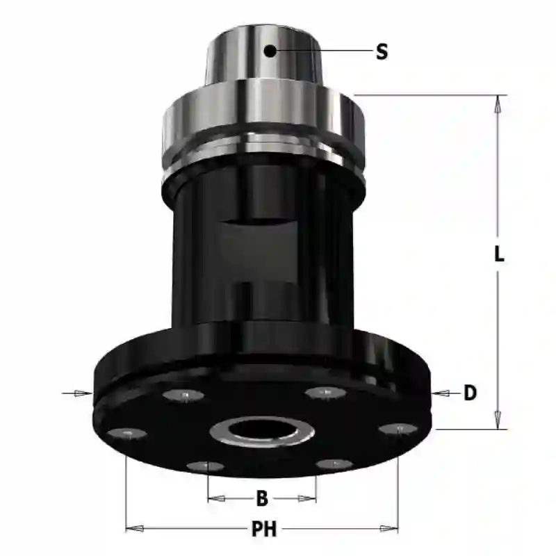 MANDRIL DE SIERRA CON CONEXIÓN HSK-63F CMT-183-421-30