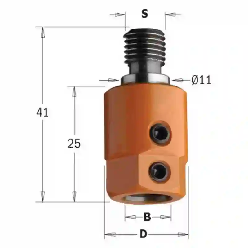 Mandril para taladradoras DX S:m10/11 F:8 CMT