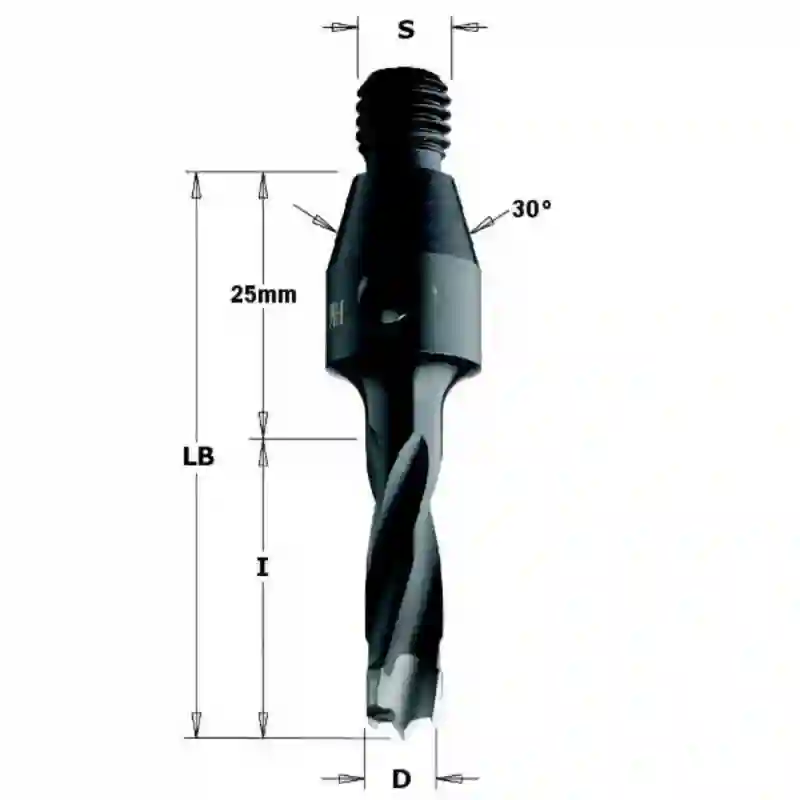Broca sin avellanador HM D:12x40 S:m10/30 SX CMT