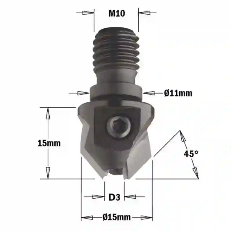 Avellanador portabroca HM D:5/16 S:m10/11 DX CMT