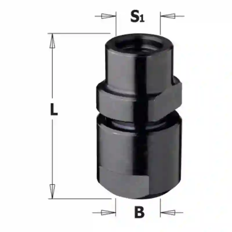 Mandril portafresas S:m12x1 x pinzas 6-6.35-8-9.5 CMT