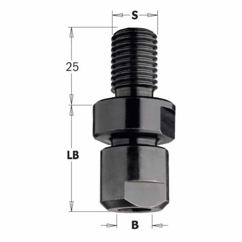 Mandril portafresas S:m14x2 x pinzas 10-12-12.7 CMT