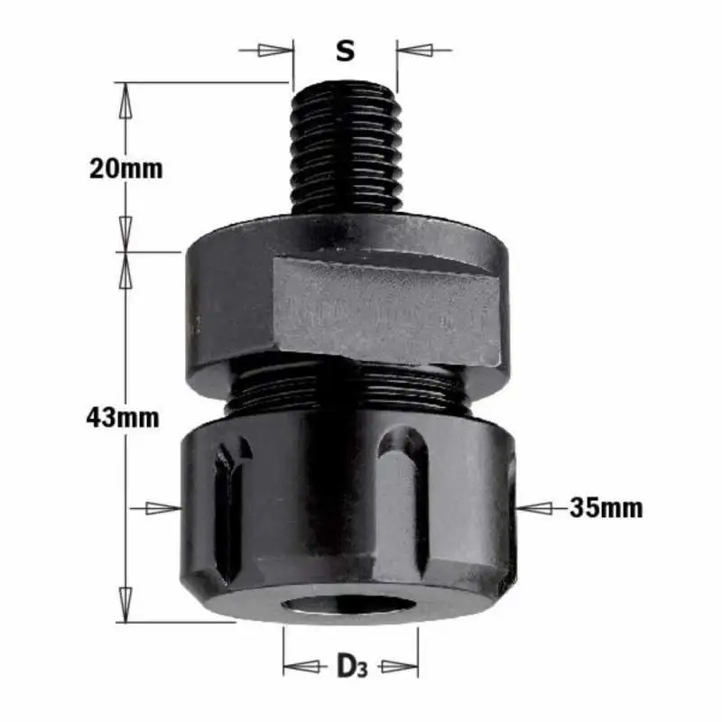 Mandril portafresas m14x2 x pinzas ER20-std CMT