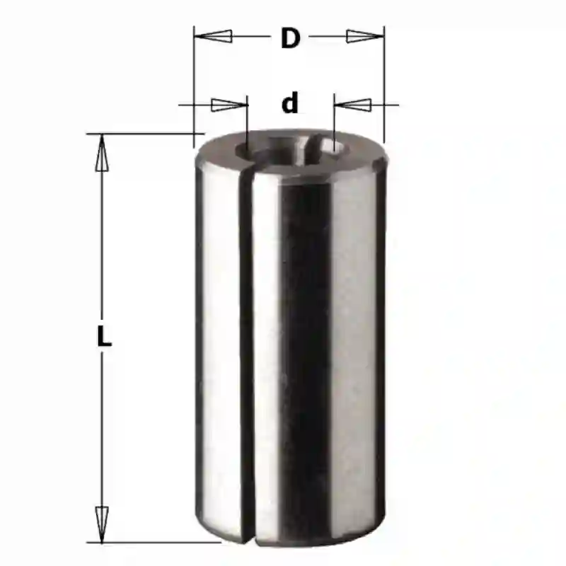 Mandril suplemento D:6.35/9.5 L:25 CMT