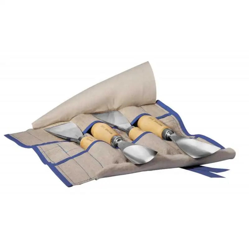 Juego de 4 gubias bernesas en funda de tela enrollable Pfeil