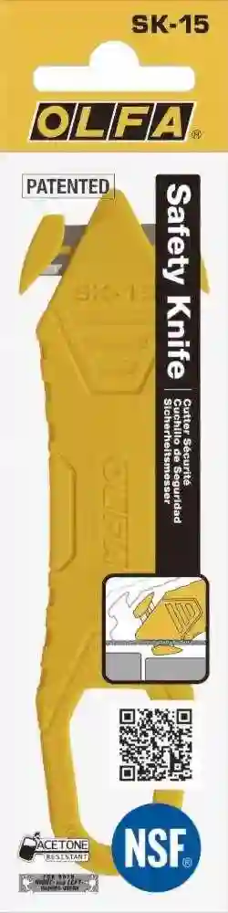 Cúter de seguridad desechable con cuchillas ocultas SK-15 en caja dispensadora Olfa