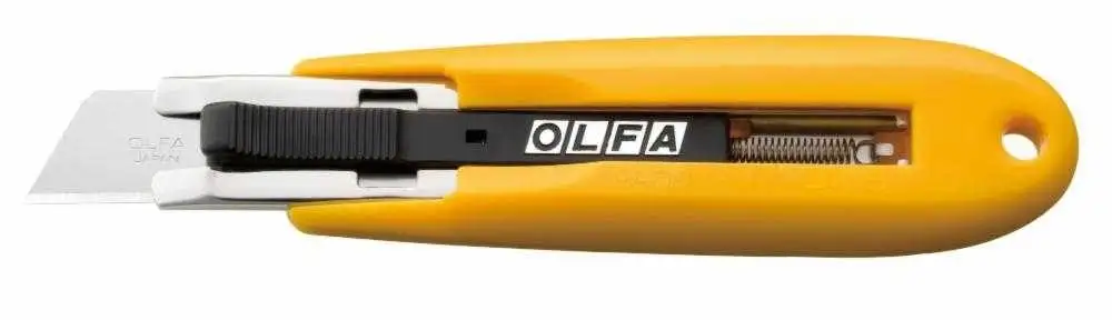 Cúter de seguridad mango Comfort Grip con retracción de cuchilla semi automática SK-5 Olfa