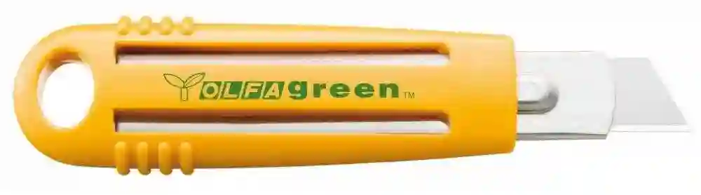Cúter de seguridad de plástico reciclado SK-4/green Olfa