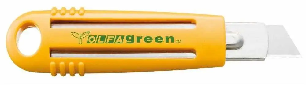 Cúter de seguridad de plástico reciclado SK-4/green Olfa