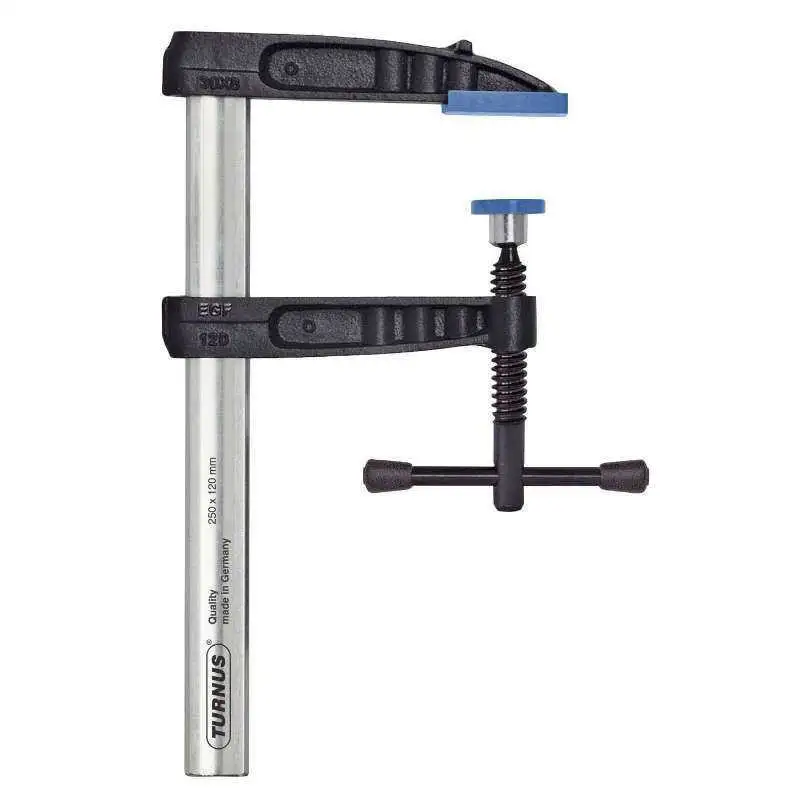 TURNUS 493K060 - Tornillo de apriete Optima con seguro antideslizante mango T 600x120mm Riel 35x11mm