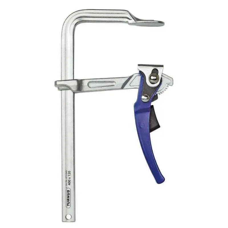 TURNUS 472H1000-120 - Tornillo de apriete con palanca de acción rápida tipo grip 1000x120mm Riel 27x