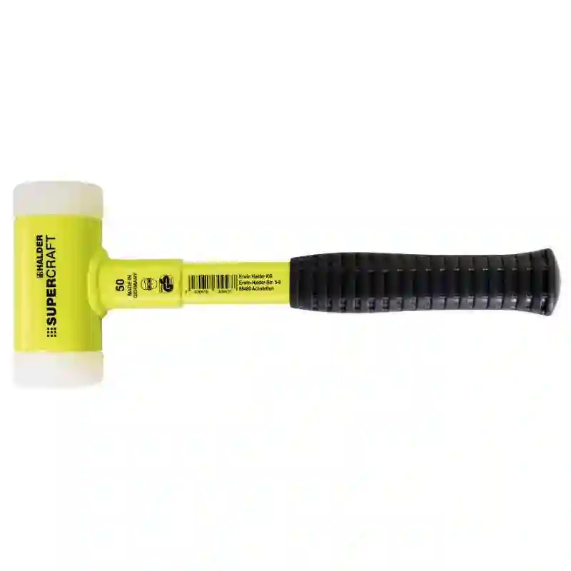 HALDER 3377.150 - Maza anti rebote metálico amarillo Supercraft ø 50mm