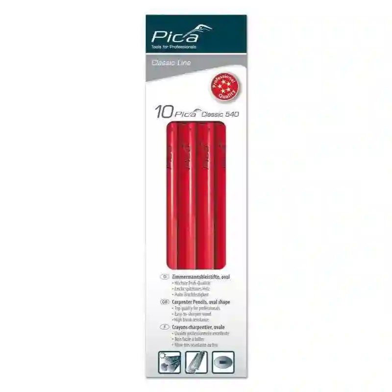 PICA 540/24 - Caja con 10 lápices de carpintero de 24 cm